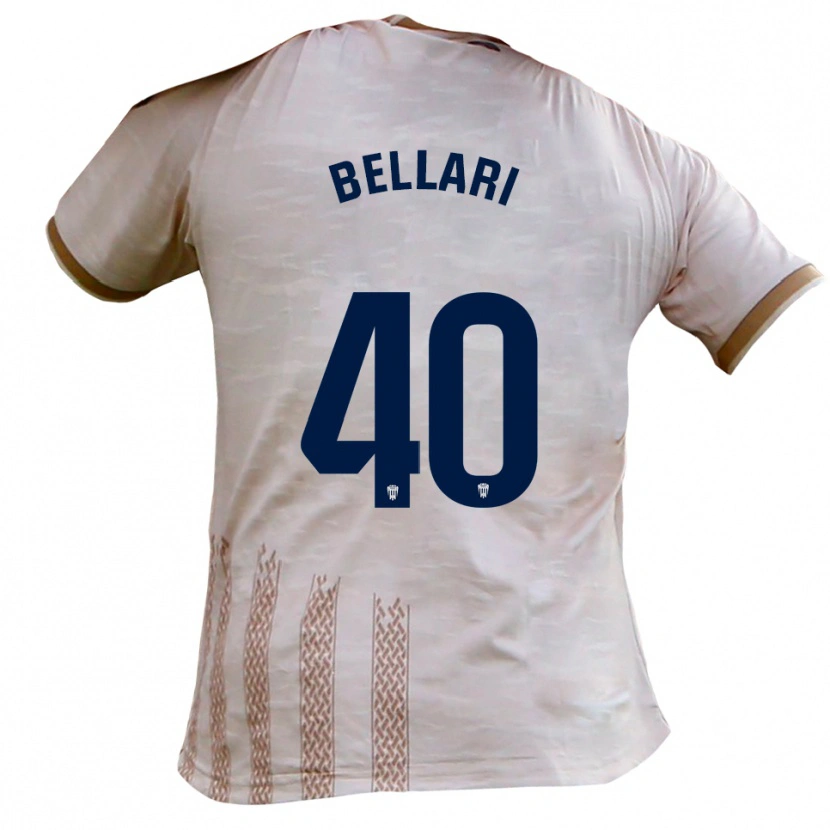 Danxen Women Hamza Bellari #40 Off-White Brown Away Jersey 2025/26 T-Shirt
