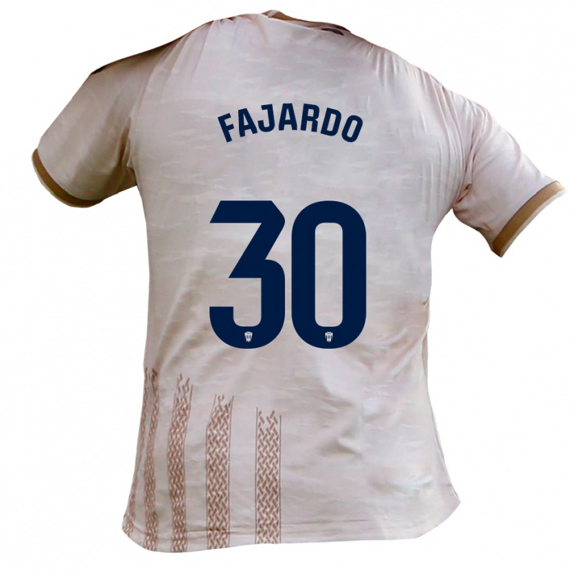 Danxen Women José Fajardo #30 Off-White Brown Away Jersey 2025/26 T-Shirt