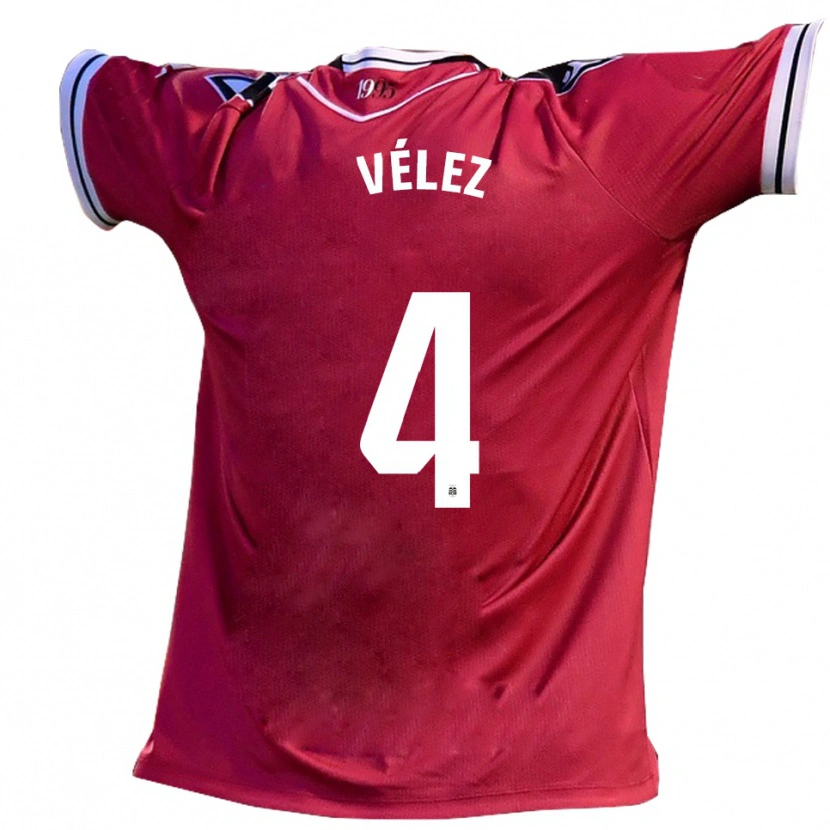 Danxen Women Fran Vélez #4 Burgundy Black Away Jersey 2025/26 T-Shirt