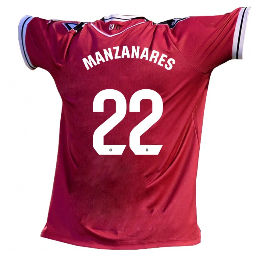 Danxen Women Dani Manzanares #22 Burgundy Black Away Jersey 2025/26 T-Shirt