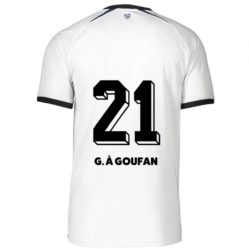 Danxen Women Marc Gouiffe À Goufan #21 White Black Away Jersey 2025/26 T-Shirt