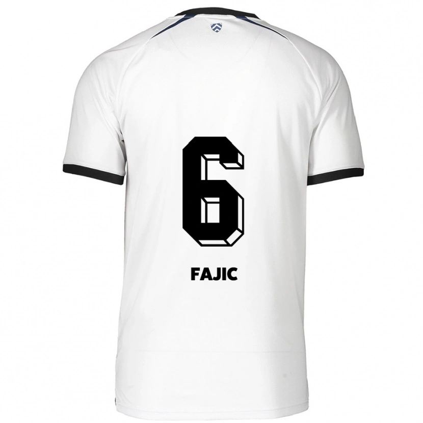 Danxen Women Suat Fajic #6 White Black Away Jersey 2025/26 T-Shirt