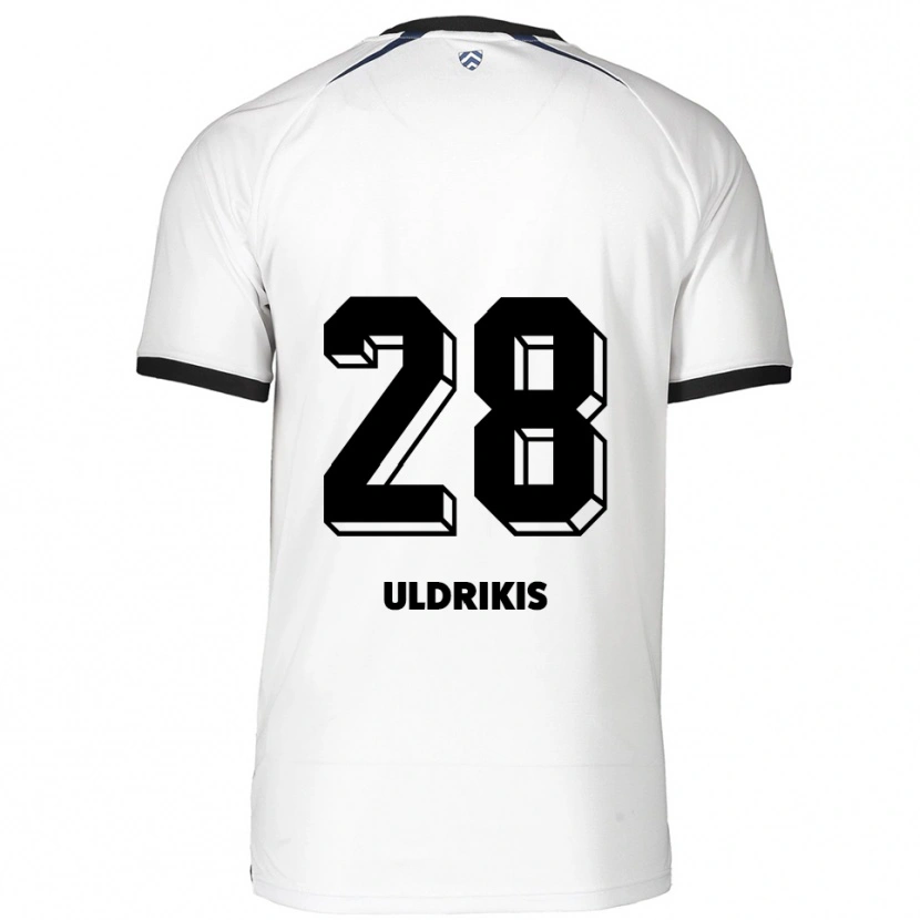 Danxen Women Roberts Uldrikis #28 White Black Away Jersey 2025/26 T-Shirt