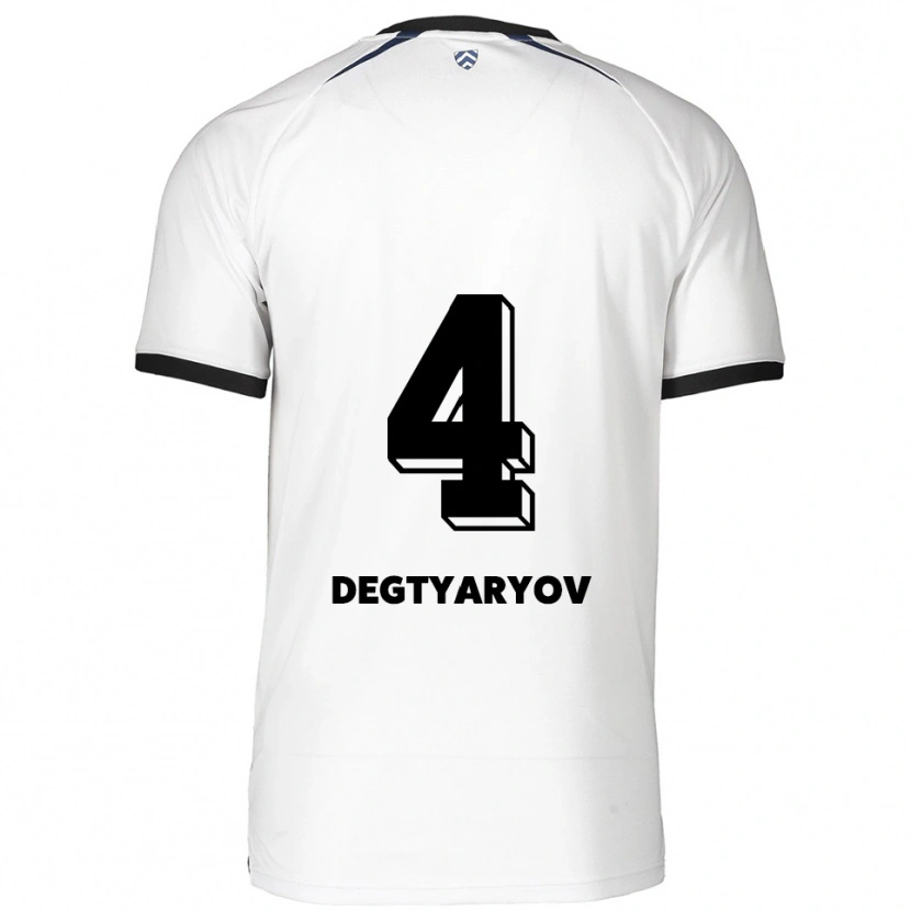 Danxen Women Volodymyr Degtyaryov #4 White Black Away Jersey 2025/26 T-Shirt