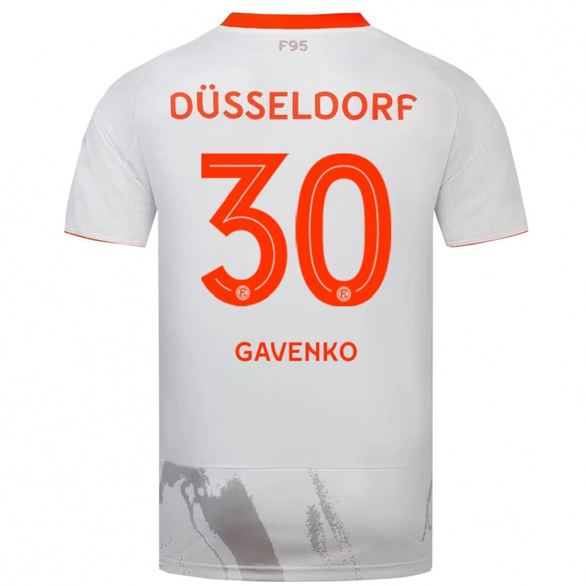 Danxen Women Ivan Gavenko #30 White Orange Away Jersey 2025/26 T-Shirt