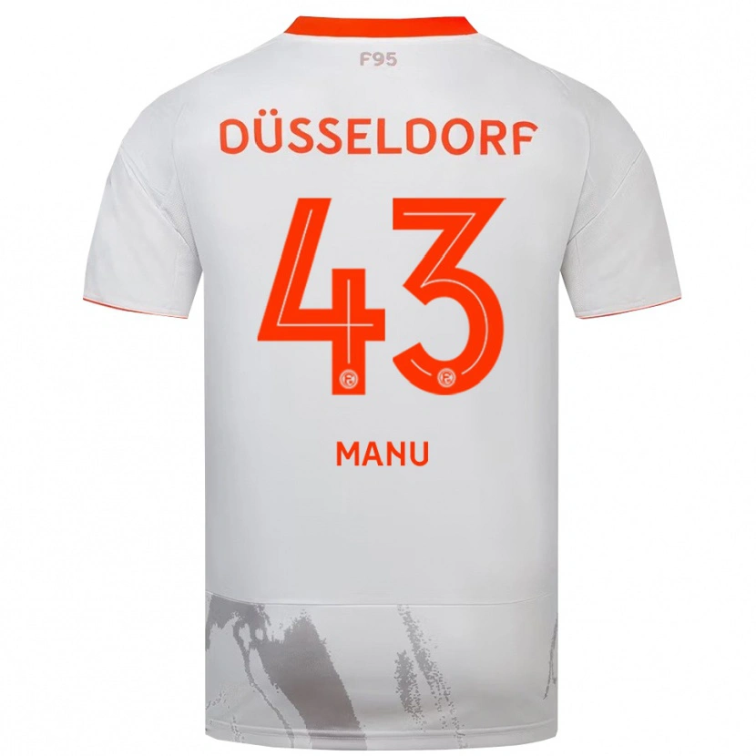 Danxen Women King Manu #43 White Orange Away Jersey 2025/26 T-Shirt