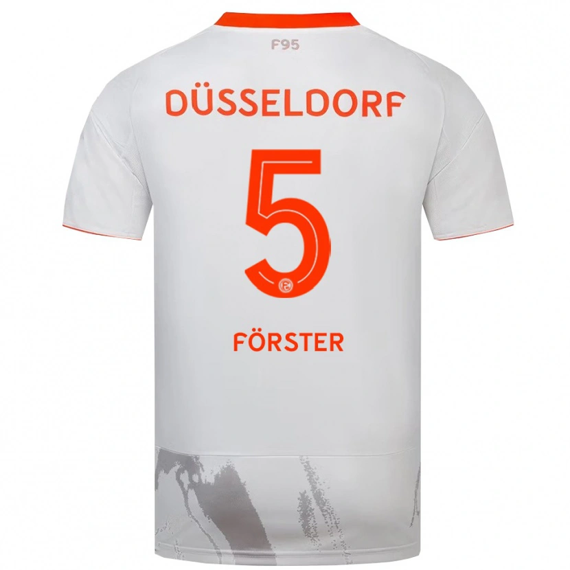 Danxen Women Noah Förster #5 White Orange Away Jersey 2025/26 T-Shirt