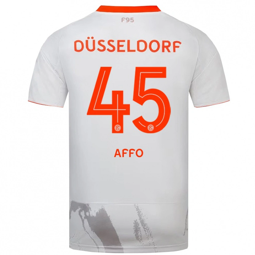 Danxen Women Karim Affo #45 White Orange Away Jersey 2025/26 T-Shirt