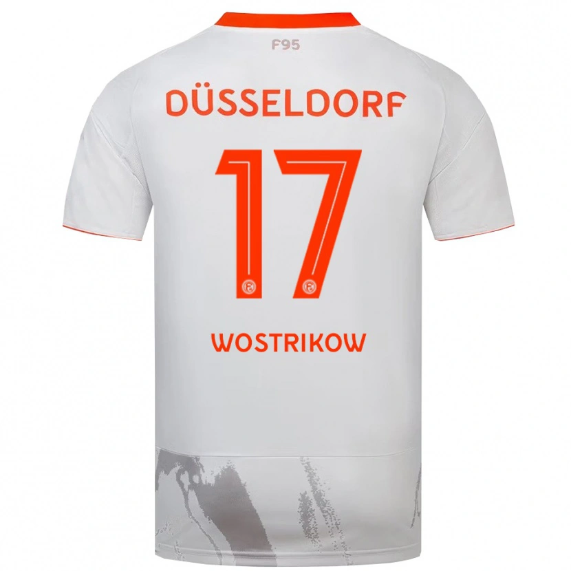 Danxen Women Danil Wostrikow #17 White Orange Away Jersey 2025/26 T-Shirt