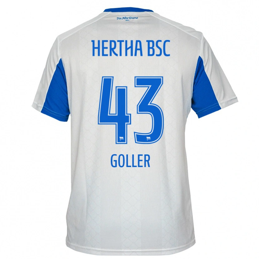 Danxen Women Tim Goller #43 White Blue Away Jersey 2025/26 T-Shirt