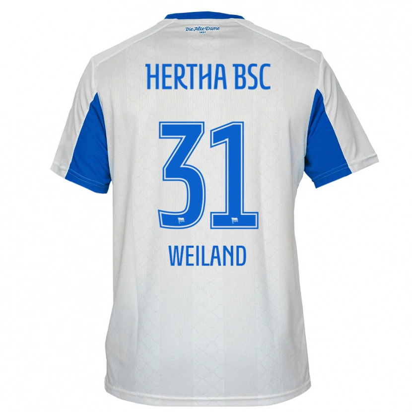 Danxen Women Sebastian Weiland #31 White Blue Away Jersey 2025/26 T-Shirt