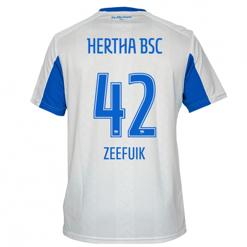 Danxen Women Deyovaisio Zeefuik #42 White Blue Away Jersey 2025/26 T-Shirt