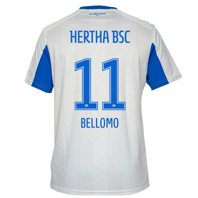 Danxen Women Karim Bellomo #11 White Blue Away Jersey 2025/26 T-Shirt