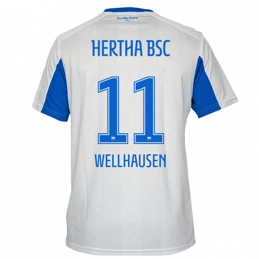 Danxen Women Elfie Wellhausen #11 White Blue Away Jersey 2025/26 T-Shirt