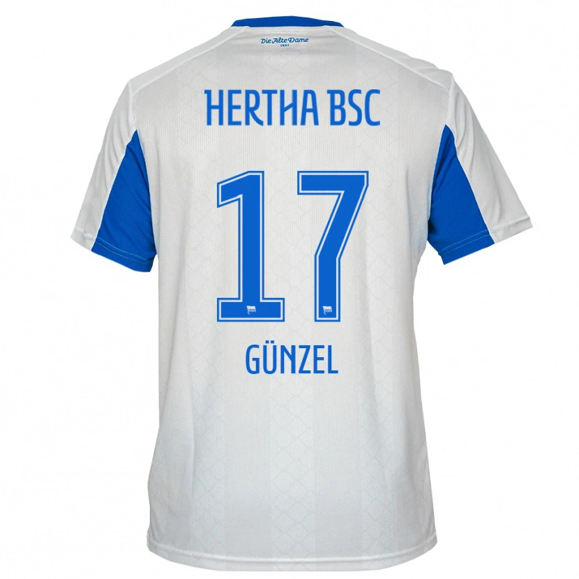 Danxen Women Maximilian Günzel #17 White Blue Away Jersey 2025/26 T-Shirt