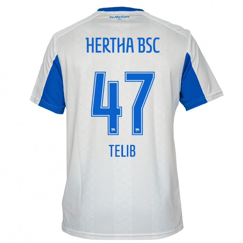 Danxen Women Selim Telib #47 White Blue Away Jersey 2025/26 T-Shirt