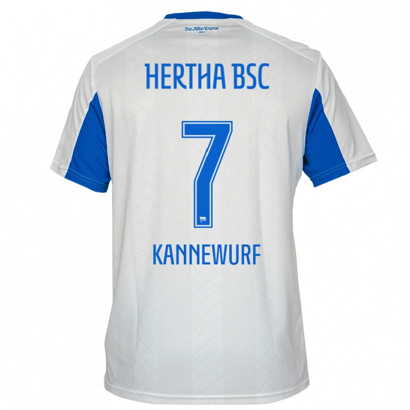 Danxen Women Liam Kannewurf #7 White Blue Away Jersey 2025/26 T-Shirt