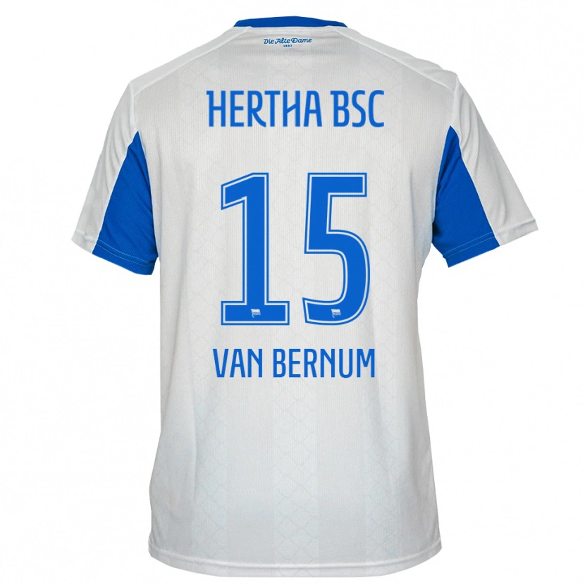 Danxen Women Ben Van Bernum #15 White Blue Away Jersey 2025/26 T-Shirt