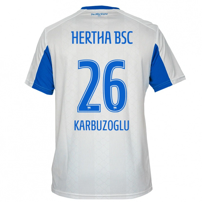Danxen Women Mikail Karbuzoglu #26 White Blue Away Jersey 2025/26 T-Shirt