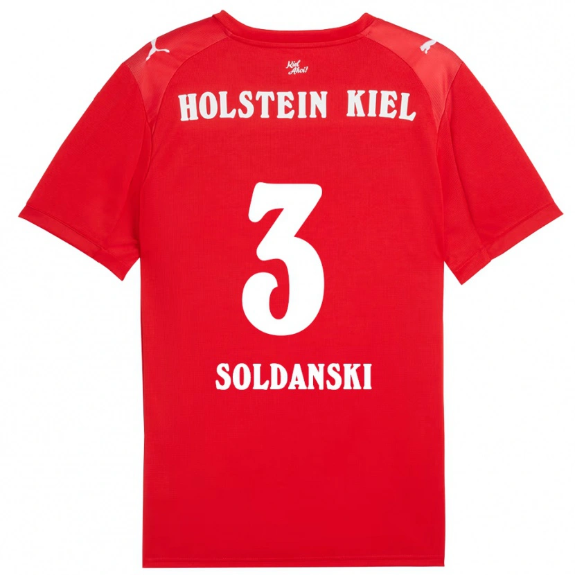 Danxen Women Lasse Soldanski #3 Red Blue Away Jersey 2025/26 T-Shirt