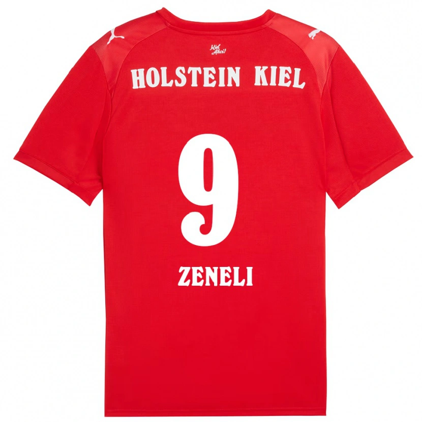 Danxen Women Endrit Zeneli #9 Red Blue Away Jersey 2025/26 T-Shirt