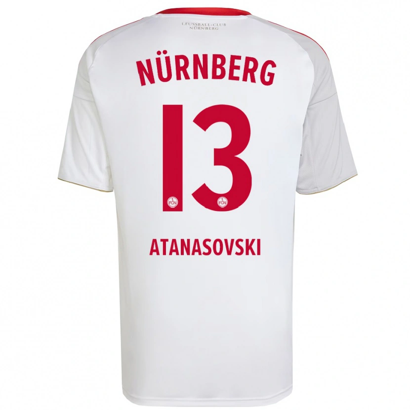 Danxen Women Adrian Atanasovski #13 White Red Away Jersey 2025/26 T-Shirt