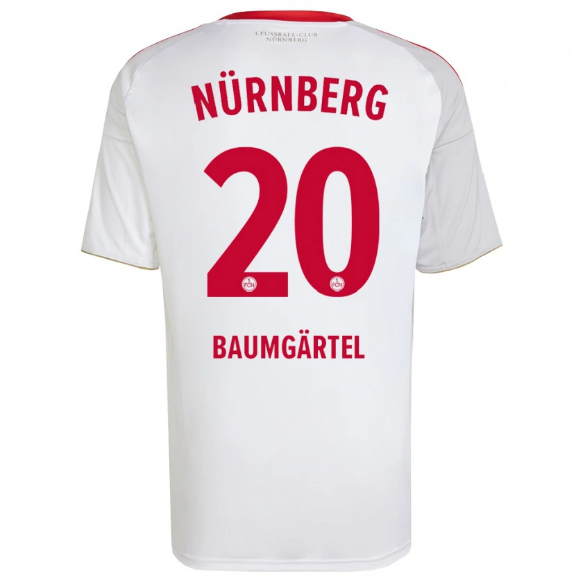 Danxen Women Jacqueline Baumgärtel #20 White Red Away Jersey 2025/26 T-Shirt