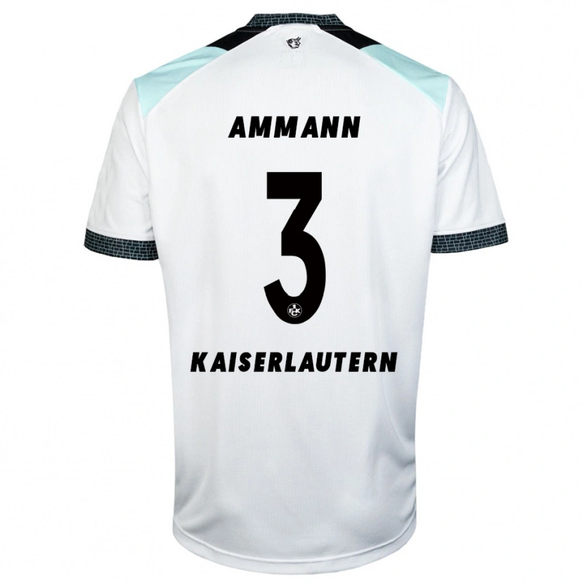 Danxen Women Finn Ammann #3 White Black Away Jersey 2025/26 T-Shirt
