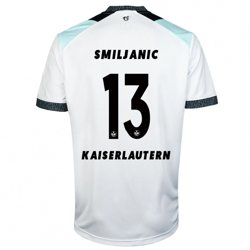 Danxen Women Ivan Smiljanic #13 White Black Away Jersey 2025/26 T-Shirt
