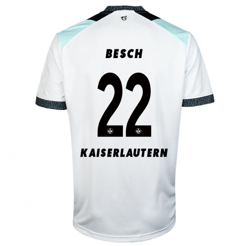 Danxen Women Philipp Besch #22 White Black Away Jersey 2025/26 T-Shirt