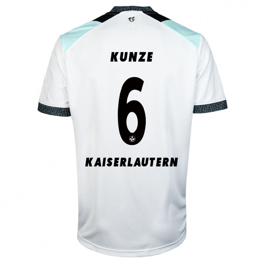 Danxen Women Fabian Kunze #6 White Black Away Jersey 2025/26 T-Shirt
