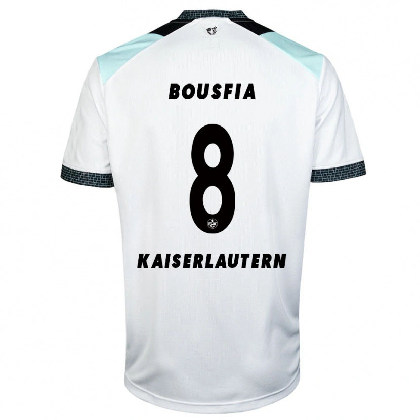 Danxen Women Sami Bousfia #8 White Black Away Jersey 2025/26 T-Shirt