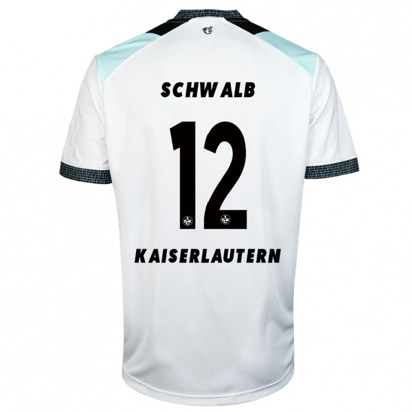 Danxen Women Yannick Schwalb #12 White Black Away Jersey 2025/26 T-Shirt