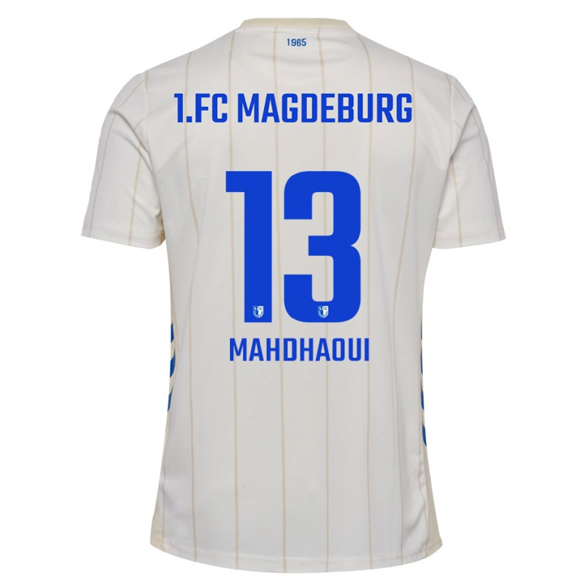 Danxen Women Islam Mahdhaoui #13 White Blue Away Jersey 2025/26 T-Shirt
