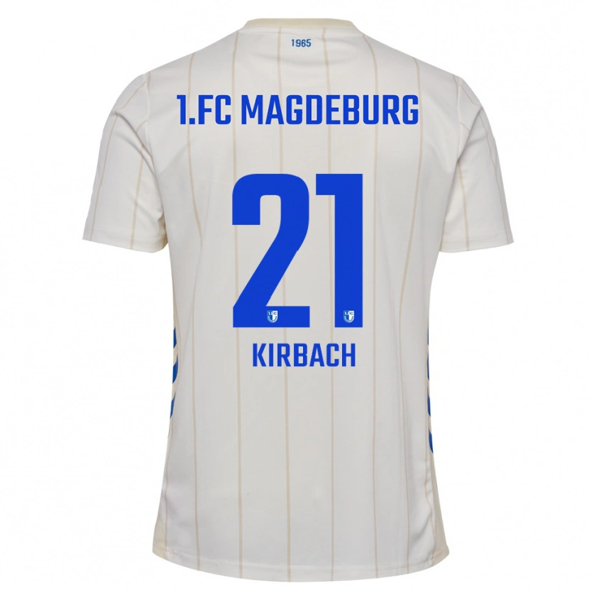 Danxen Women Gustav Kirbach #21 White Blue Away Jersey 2025/26 T-Shirt