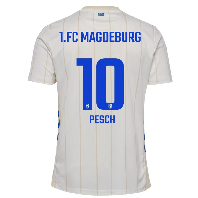 Danxen Women Noah Pesch #10 White Blue Away Jersey 2025/26 T-Shirt