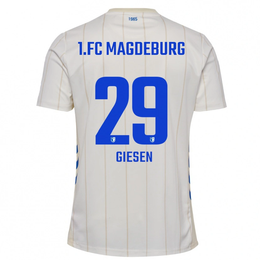 Danxen Women Tim Giesen #29 White Blue Away Jersey 2025/26 T-Shirt