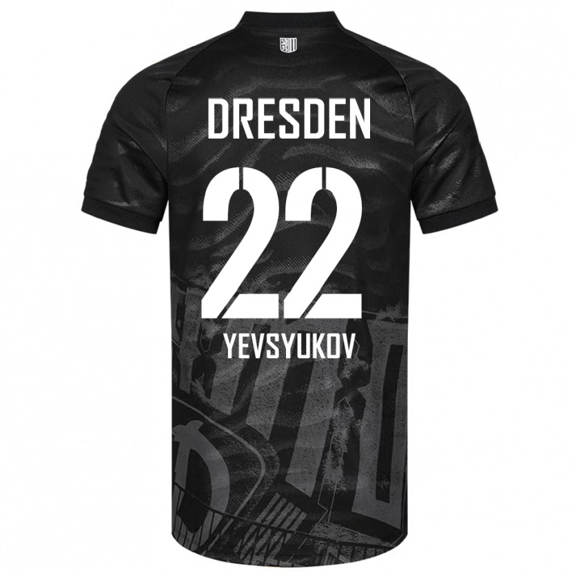 Danxen Women Demyd Yevsyukov #22 Black Gray Away Jersey 2025/26 T-Shirt