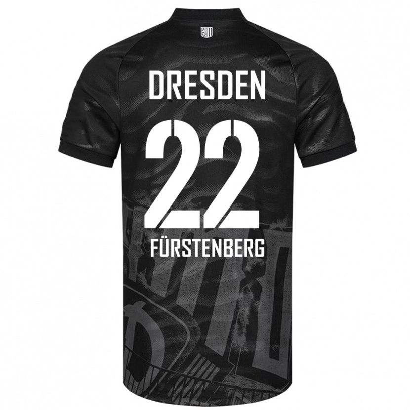 Danxen Women Mattis Fürstenberg #22 Black Gray Away Jersey 2025/26 T-Shirt