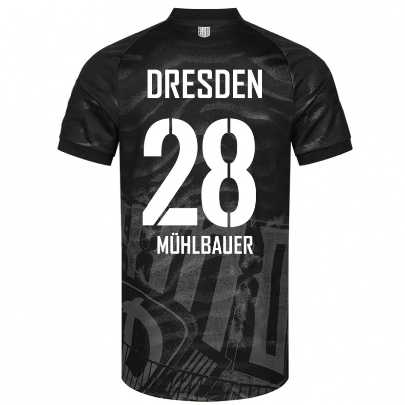 Danxen Women Aron Mühlbauer #28 Black Gray Away Jersey 2025/26 T-Shirt