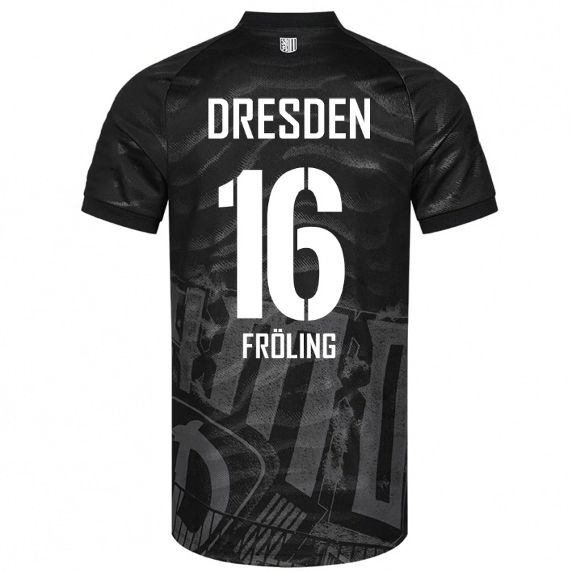 Danxen Women Nils Fröling #16 Black Gray Away Jersey 2025/26 T-Shirt
