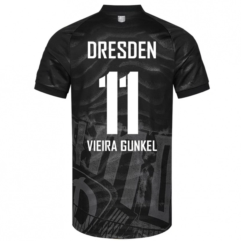 Danxen Women Joel Vieira Gunkel #11 Black Gray Away Jersey 2025/26 T-Shirt
