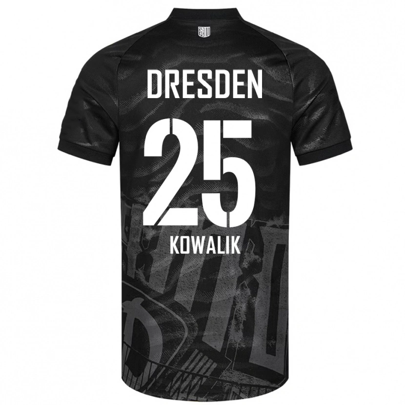 Danxen Women Ignacy Kowalik #25 Black Gray Away Jersey 2025/26 T-Shirt