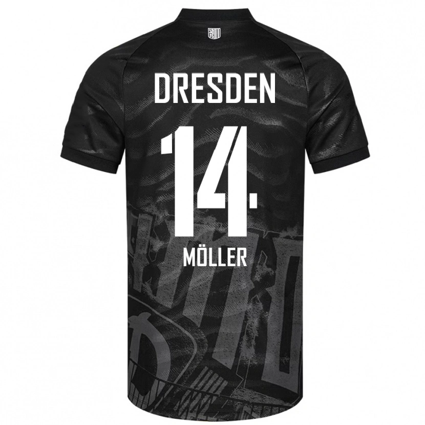 Danxen Women Gustav Möller #14 Black Gray Away Jersey 2025/26 T-Shirt