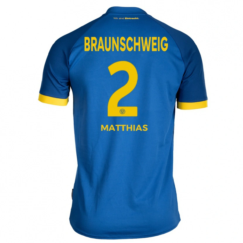 Danxen Women Ole Matthias #2 Royal Blue Yellow Away Jersey 2025/26 T-Shirt