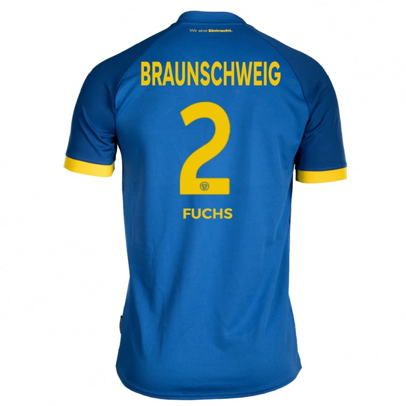 Danxen Women Ben Fuchs #2 Royal Blue Yellow Away Jersey 2025/26 T-Shirt