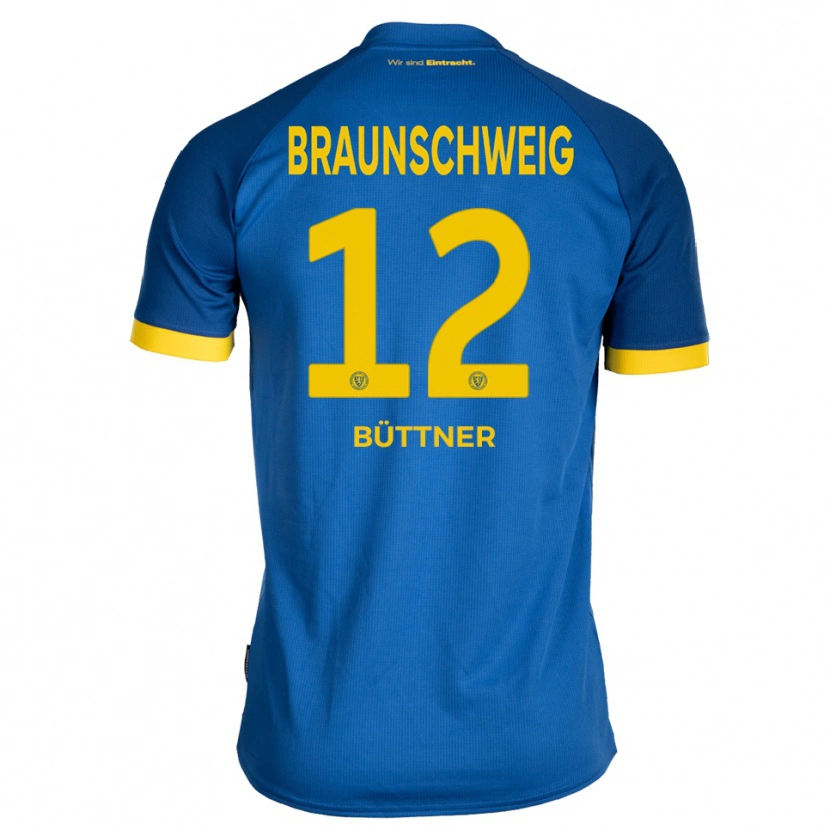 Danxen Women Patrick Büttner #12 Royal Blue Yellow Away Jersey 2025/26 T-Shirt
