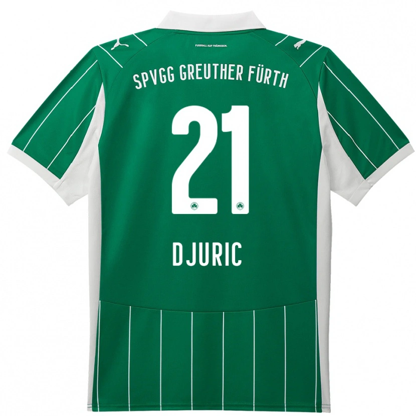 Danxen Women Andrej Djuric #21 Green White Away Jersey 2025/26 T-Shirt
