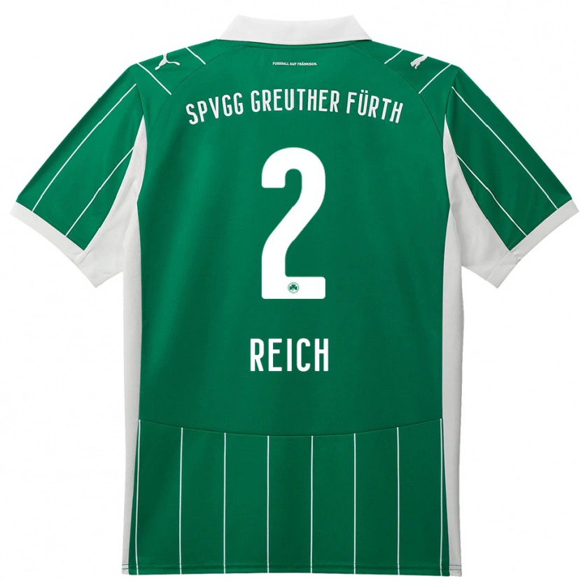 Danxen Women Lukas Reich #2 Green White Away Jersey 2025/26 T-Shirt