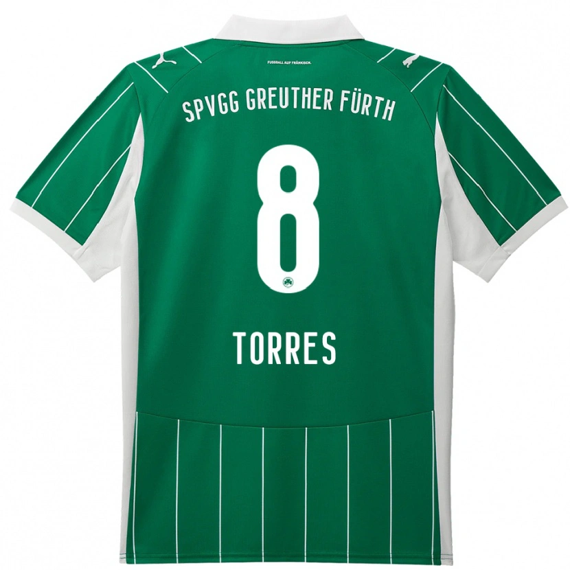 Danxen Women Lucas Torres #8 Green White Away Jersey 2025/26 T-Shirt